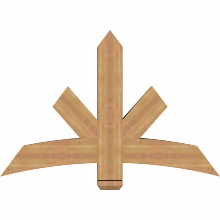 Ekena Millwork Alberta Smooth Timber Gable Bracket, Western Red Cedar, 48"W x 32"H x 5 1/2"D x 5 1/2"F, 16/12 Pitch GBW048X32X0606ALB00SWR
